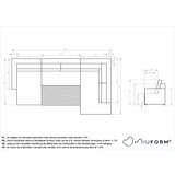 Miuform Svijetlo siva sklopiva kutna garnitura od samta Brave Dave – | shoptok.hr