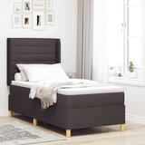 vidaXL Postelja s box springom in vzmetnico temno rjava 90x190 cm blago, (22050554) | Shoptok.si