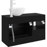  Set namještaja za kupaonicu 2 kom. Crni hrast Konstruirano drvo Crna 49,5 x 41 x 80 cm | Shoptok.si