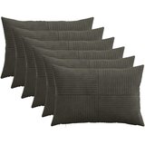  Presvlaka za jastuk 6 pcs ALMELO Antracit 40 x 60 cm Kord | shoptok.hr