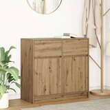  Komoda s ladicama artisan hrast 80x34x76 cm konstruirano drvo | shoptok.hr
