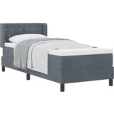 Box Spring Krevet s Madracem Tamno Siva 80x200 cm Baršun | shoptok.hr