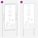 vidaXL Dekorativni panel za vrt Srebrna 50 x 140 cm Cinkano jeklo | Shoptok.si