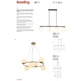  Redo 01-3156 - Luster na sajli BOWLING 4xE27/42W/230V, crne boje | Eponuda.com