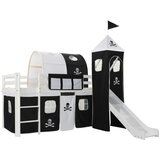 vidaXL Otroški pograd s toboganom in lestvijo borovina 97x208 cm | Shoptok.si