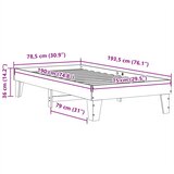  Okvir kreveta bez madraca voštano smeđi 75 x 190 cm od borovine | shoptok.hr