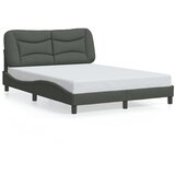 Furnova Posteljni okvir brez vzmetnice temno siv 140x190 cm blago, (21938212) | Shoptok.si