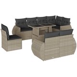  9-dijelni set vrtnih sofa od poliratana s jastucima svjetlosivi | shoptok.hr