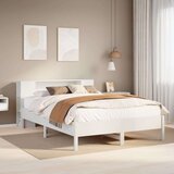 vidaXL Krevet s regalom z knjige bez madraca bijeli 120x190cm borovina Cijene