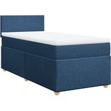  Krevet s oprugama i madracem plavi 100 x 200 cm od tkanine | shoptok.hr