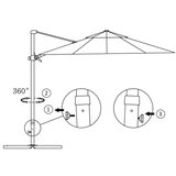  Konzolni suncobran s aluminijskom šipkom zeleni 250 x 250 cm | shoptok.hr