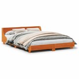 Furnova Posteljni okvir brez vzmetnice voščeno rjav 120x190 cm borovina, (21938995) | Shoptok.si