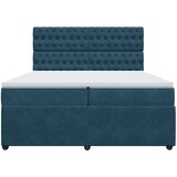  Krevet s oprugama i madracem tamnoplavi 200x200 cm baršunasti | shoptok.hr