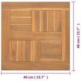 vidaXL kvadratna mizna plošča 40x40x2,5 cm trdna tikovina | Shoptok.si