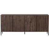 WOOOD Smeđa niska komoda u dekoru jasena 200x85 cm Gravure – Cijene