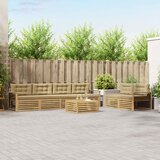  Set vanjskih sofa 7 kom. Bijela i bež Poliester 79 x 79 x 37 cm | Shoptok.si