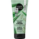 Organic Shop light daily face cream aloe & avocado Cene