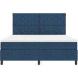 vidaXL Box Spring Krevet s Madracem Plavi Super Kralj | shoptok.hr