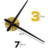  Samoljepljivi zidni sat 100-120 cm, crno zlatni | shoptok.hr