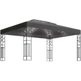  Sjenica s dva krova i LED svjetlosnim trakama 3 x 4 m antracit | shoptok.hr