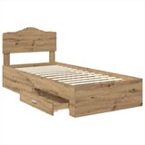  Okvir za krevet s uzglavljem Umjetnički hrast 90 x 200 cm | shoptok.hr