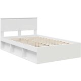  Konstrukcija postelje Bela 120 x 200 cm Masivno borovo les, (5000103415) | Shoptok.si