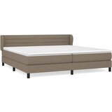  Krevet s oprugama i madracem smeđesivi 200x200 cm od tkanine | shoptok.hr