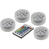 megaM set 4 vodotesnih rgb led svetilk za bazen z daljinskim upravljalnikom IP68 cene