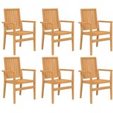  Složive vrtne stolice 6 kom 56,5x57,5x91 cm od masivne tikovine | shoptok.hr