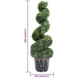 vidaXL Umjetni spiralni šimšir s posudom zeleni 100 cm | shoptok.hr