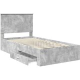  Konstrukcija postelje z vzglavjem Betonsko siva 100 x 200 cm, (5000103152) | Shoptok.si