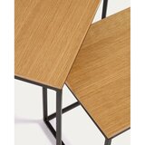 Kave Home Pomoćni stolići u setu 2 kom s pločom stola u dekoru hrasta 45x45 cm Yoana – | shoptok.hr