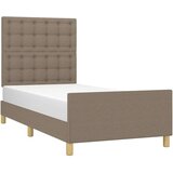 Okvir za krevet s uzglavljem smeđesivi 100x200 cm od tkanine | shoptok.hr