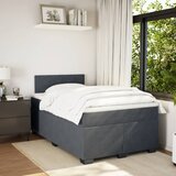 Box spring krevet s madracem tamnosivi 120 x 200 cm baršunasti | shoptok.hr