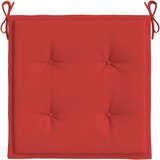 vidaXL Blazine za vrtne stole 4 kosi rdeče 50x50x3 cm blago | Shoptok.si