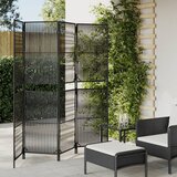  The Living Store Pregrada za sobo 4 plošče črn poli ratan - Pregrada Za Sobo, (21486119) | Shoptok.si