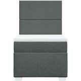 vidaXL Box spring postelja z vzmetnico temno siva 90x190 cm blago | Shoptok.si