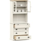  Visoka komoda VIGO bijela 80 x 40 x 176 cm od masivne borovine | Eponuda.com