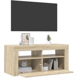 TV ormarić s LED svjetlima boja hrasta sonome 90 x 35 x 40 cm | shoptok.hr