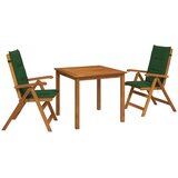  3-dijelni vrtni blagovaonski set Prirodna Čvrsto drvo akacije | shoptok.hr