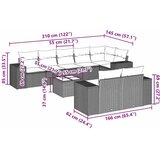  9-dijelni set vrtnih sofa od poliratana s jastucima svjetlosivi | shoptok.hr