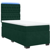 Box spring krevet s madracem tamnozeleni 90x190 cm baršunasti | shoptok.hr