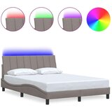  Okvir za krevet bez madraca smeđesivi 140 x 190 cm od tkanine | shoptok.hr