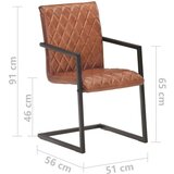  Nihajni jedilni stoli 4 kosi rjavo pravo usnje | Shoptok.si