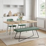  Klupa Morska zelena 110 x 40 x 45 cm Baršun | shoptok.hr