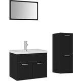 vidaXL Set kupaonskog namještaja od iverice crni | shoptok.hr
