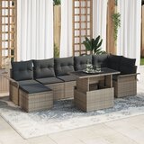 vidaXL 8 komadni vrtni sofa set s jastučićima siva poli ratan Cijene