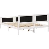  Okvir kreveta s uzglavljem Bijela i svijetlosiva 160 x 200 cm | Eponuda.com