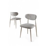 Hanah home set stolica (4 komada) vina grey chrome | ePonuda.com