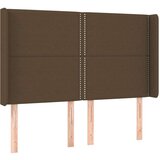  Box spring postelja z vzmetnico LED temno rjava 140x190cm blago, (20723641) | Shoptok.si